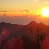 Gunung Duasaudara as seen at sunrise from Gunung Klabat (Chris Whiting, August 2010)