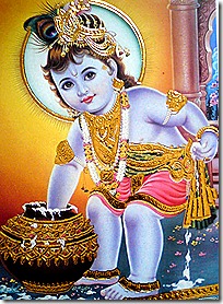 Krishna stealing butter