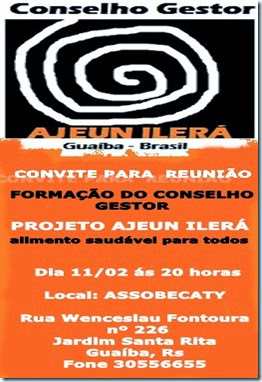 Convite Conselho Gestor Convite Conselho Gestor