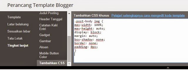 Memodifikasi CSS pada Blogger
