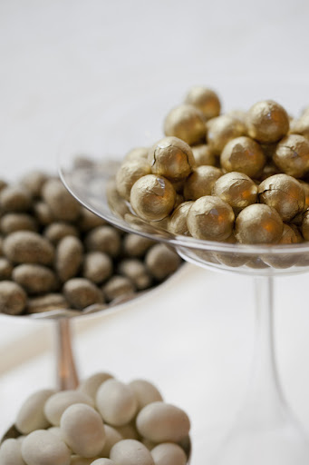 I love Koppers' almond chocolates and the gold wrapped chocolates from Economy Candy. They are delicious and add rich color. I love Koppers' almond chocolates and the gold wrapped chocolates from Economy Candy. They are delicious and add rich color.