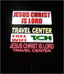 c0 Jesus Christ is Lord Travel Center in Amarillo, Texas