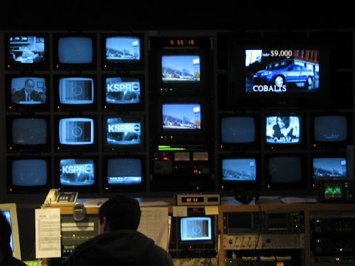 The master control room at KSPR is where someone constantly monitors what goes out over the air.