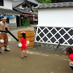 teaching the kids some sword fighting in Nikko, Japan 