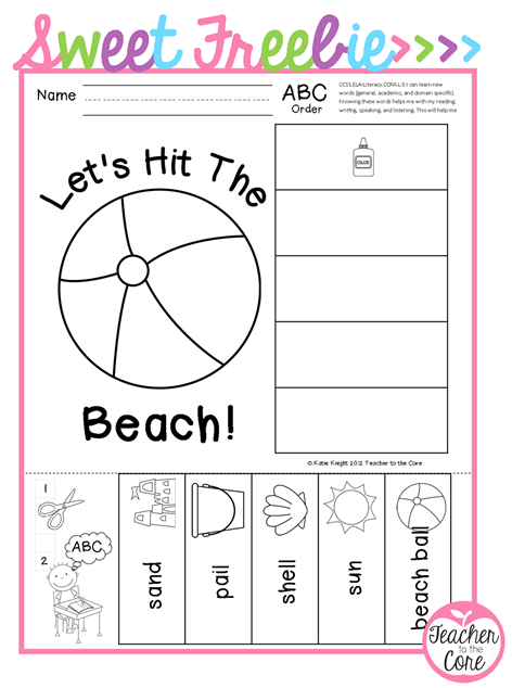 Sweet Summer Freebie to help young students with Vocabulary Acquisition.  Your English Language Learners will especially benefit from the picture of every word !