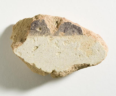 Fragment of tile or vessel | Origin: Africa, Tunisia | Period: unknown | Collection: The Madina Collection of Islamic Art, gift of Camilla Chandler Frost (M.2002.1.295) | Type: Ceramic; Architectural element, Earthenware, glaze-painted, 1 5/8 x 2 5/8 in. (4.12x 6.66 cm)