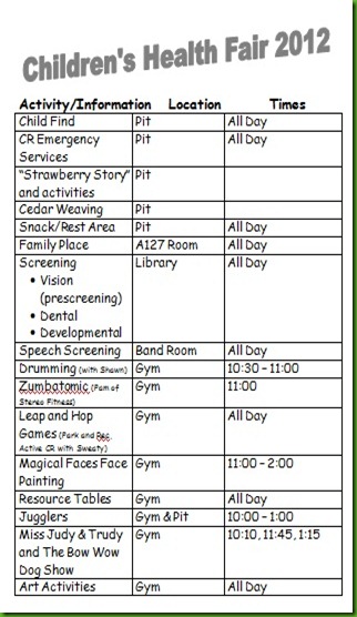 schedule schedule