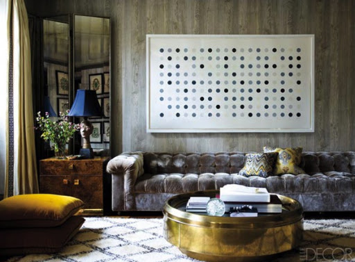 The shades of grey and black in this image are stunning. (Elle Decor)
