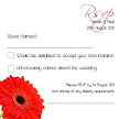 Red Gerbera 6 RSVP Card