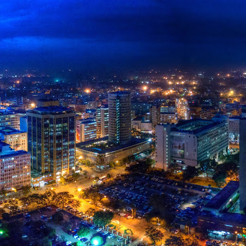 Nairobi, Kenya, at night