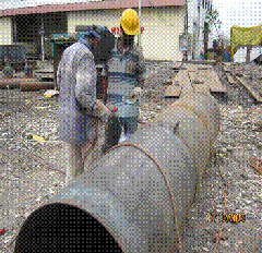 Liner rolling Marine piling