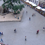 Our view from the Krakow hostel common room window Our view from the Krakow hostel common room window