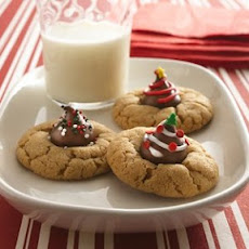 Holiday Peanut Butter Blossoms