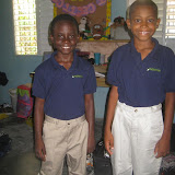 Wilsenci andCarlos are happy about their new clothes.