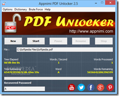 برنامج فك حماية ملفات البى دى أف Appnimi PDF Unlocker - سكرين شوت 1