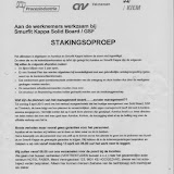 Staking bij Kappa - Foto's Simon Koster Staking bij Kappa - Foto's Simon Koster