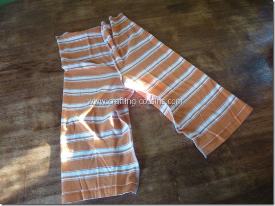 Make a pair of children's pajama pants from a tee shirt.  Check it out at Crafty Cousins (10)