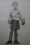 Mark - 38 x 74 cm - potlood op papier (Serie 'Karakteristieke Hiekers')
