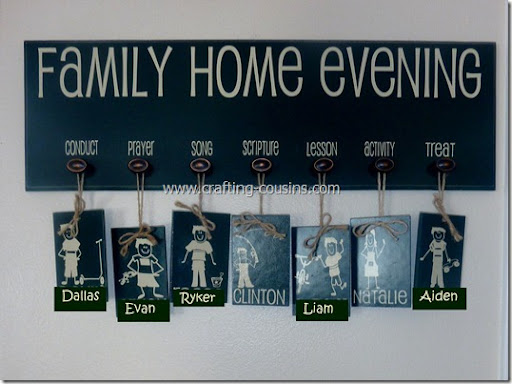 Family Home Evening Chart Ideas