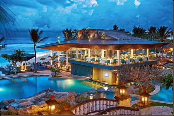 Restaurant spa and hotel in bali island