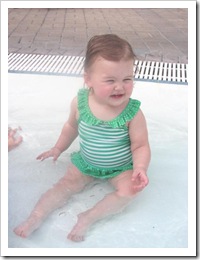 Florida vacation at condo Cassie sitting in the water Florida vacation at condo Cassie sitting in the water