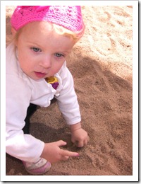 playing in the sand