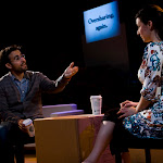 Hunting and Gathering, by Brooke Berman. Directed by Brian Golden. May 21 - June 27, 2010. (l to r) Michael Salinas, Tracey Kaplan. Photo Credit: Amanda Clifford.