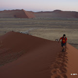 (Slightly) ahead of the tourist hordes climbing Dune 45
