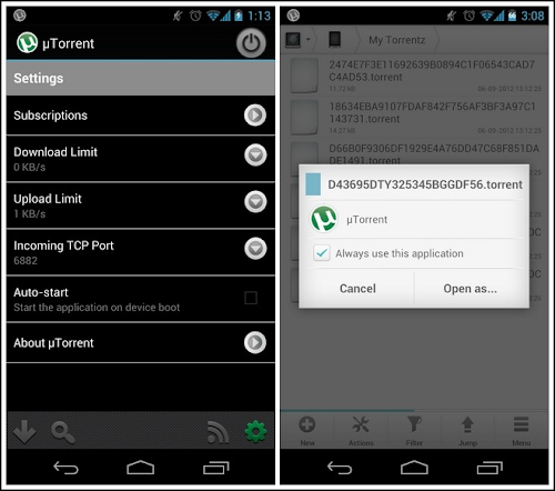 µTorrent per Android 