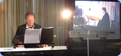 Our guest artist, Dave Hallam, played both the Clavinova CVP-509 and the Yamaha Tyros 3. Dave played for about 1 hour 10 minutes non-stop including some terrific arrangements 'on the fly' from member requests on the evening.