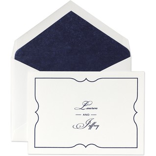 The royal blue and fonts sport a classic and modern look.