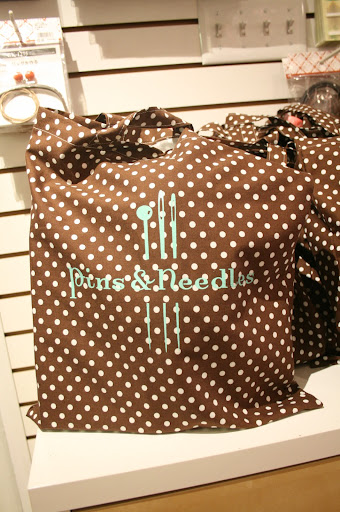 Our gift bags were decked out in customized bags with the Pins & Needles logo and included fantastic Martha Stewart Craft supplies including our new yarn and paints.