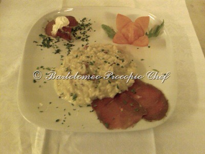 risotto bresaola e scamorza