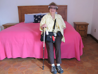 Mary rests on pink