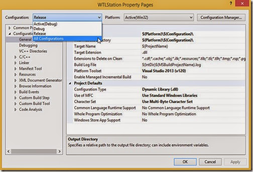 Change to All Configurations Change to All Configurations