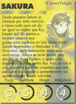 Sakura 2 - Card Street Fighter Zero 2