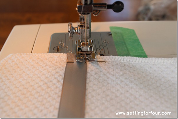 DIY French Gray Tea Towels from Setting for Four #diy #tutorial #tea #towel #gray #ribbon #target #dwellstudio