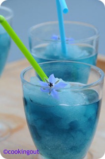 Cocktail sans alcool bleu photo