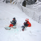 The boys enjoying some blue snow balls (blue is ok, just not yellow)