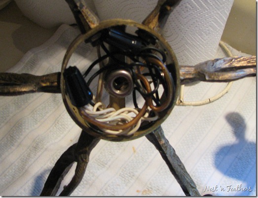 Nest N Feathers Antique Chandelier Part 2 Rewiring Etc Chandelier Wiring