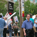 protest downtown toronto in Toronto, Ontario, Canada