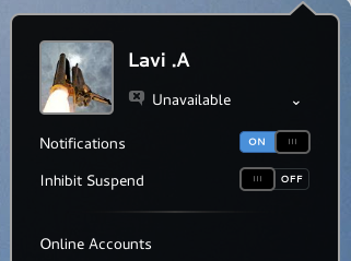 Yet Another Inhibit Suspend Extension (User Menu) in GNOME Shell 