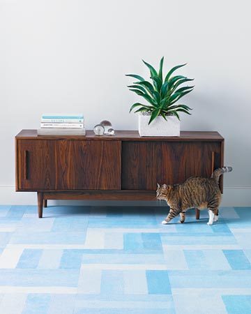 These days, a great-looking floor is within everyone's reach, thanks to three types of easy-to-install tiles: cork, linoleum, and carpet. With just a few basic tools and minimal cutting, you can use these tiles to create a variety of flooring motifs, including bold stripes and abstract houndstooth. These days, a great-looking floor is within everyone's reach, thanks to three types of easy-to-install tiles: cork, linoleum, and carpet. With just a few basic tools and minimal cutting, you can use these tiles to create a variety of flooring motifs, including bold stripes and abstract houndstooth.