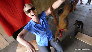 Macarena leaps off using Trish's arm as a lever.