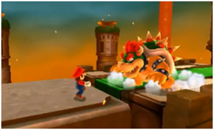 e pela nonagésima sétima vez, Bowser vai tomar uma bifa do Mario.