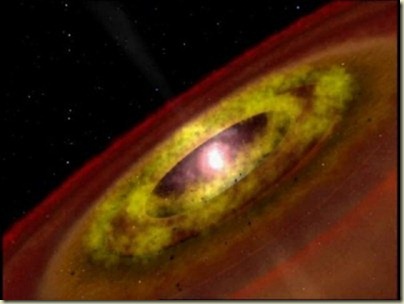 T Tuari star with accretion disk.