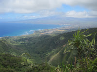 Climbing the ridge trail.