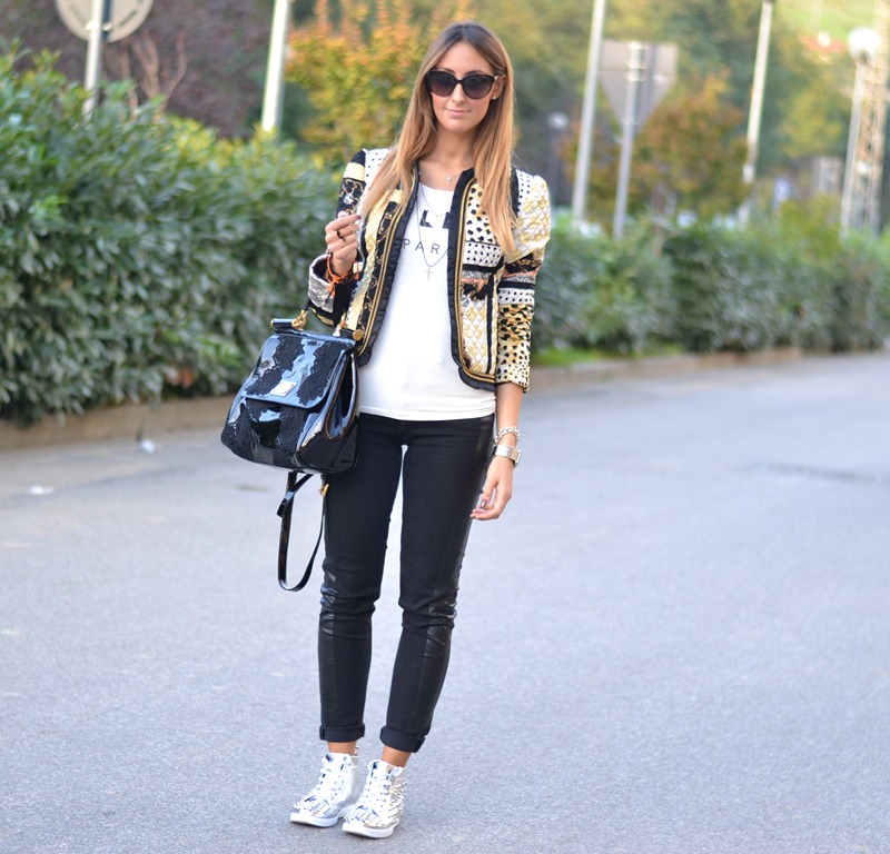 DSC_0538 Rinascimento, Céline t-shirt, Céline tee, Céline, Miss Sicily Bag, Miss Sicily, Valentino Sunglasses, Studded Sneakers, C&A Studded Sneakers, H&M, H&M trousers, Cruciani, Cruciani Bracelets, Braccialetti Cruciani, Braccialetti Cruciani di Halloween