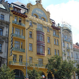 The art nouveau Grand Hotel Europa in Wenceslas Square