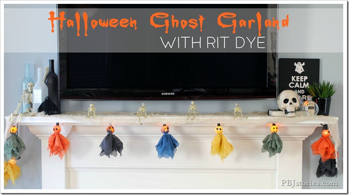 Halloween Ghost Garland on PBJstories.com Halloween Ghost Garland on PBJstories.com